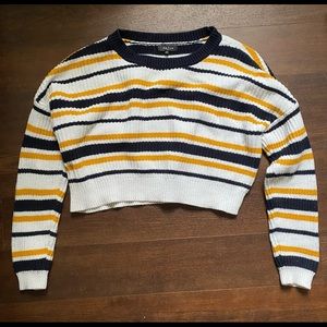 PACSUN striped cropped sweater